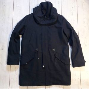 Cole Haan signature wool Melton Anorak navy blue coat jacket new medium